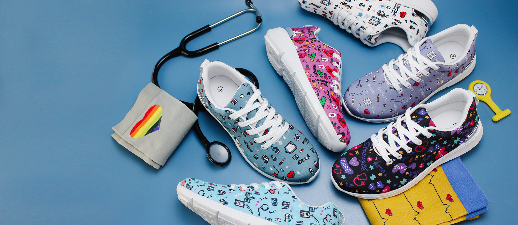 Nurse Pattern Sneakers