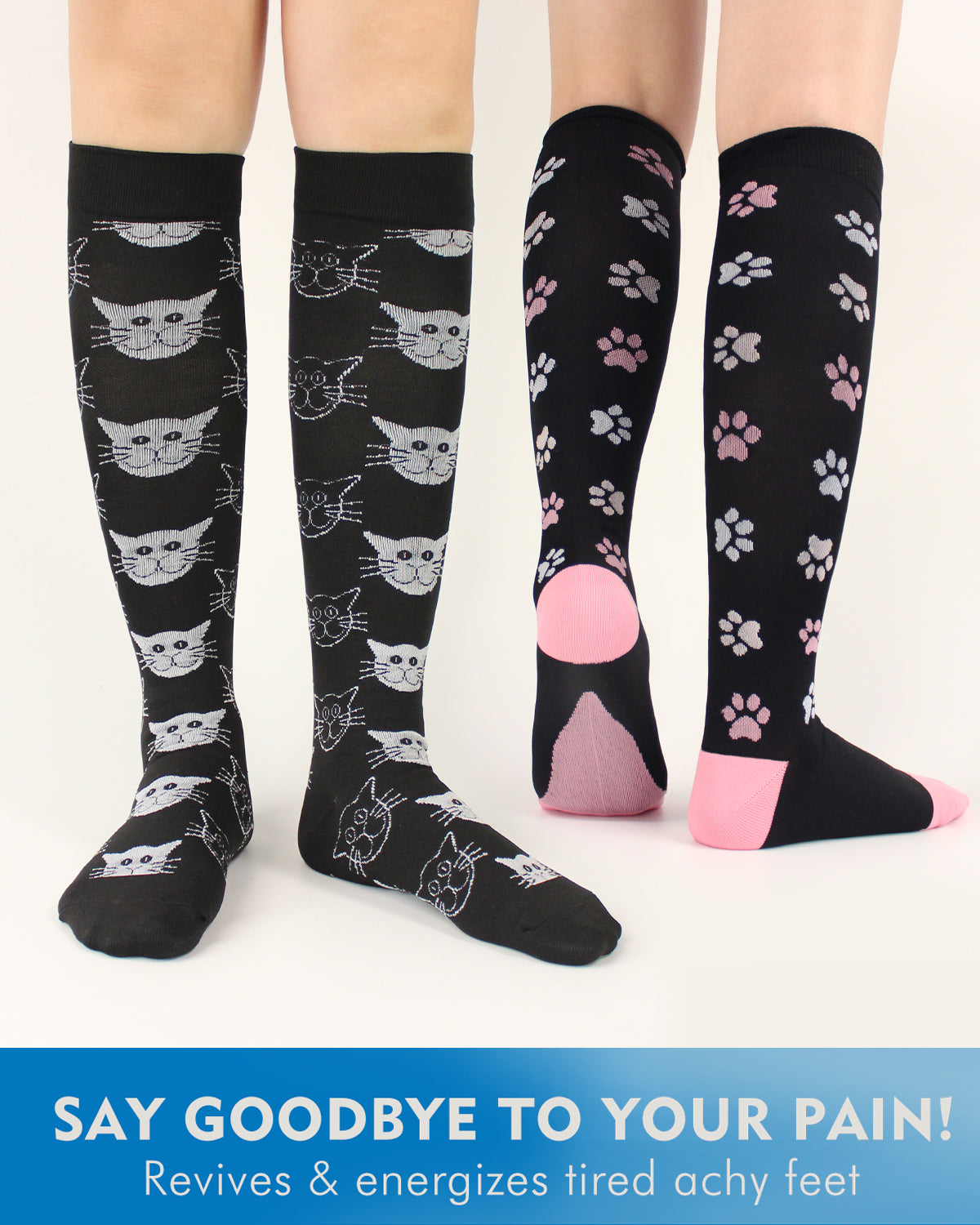 Hawkwell Pro Women's Compression Socks - Caliva Black/Black Cat