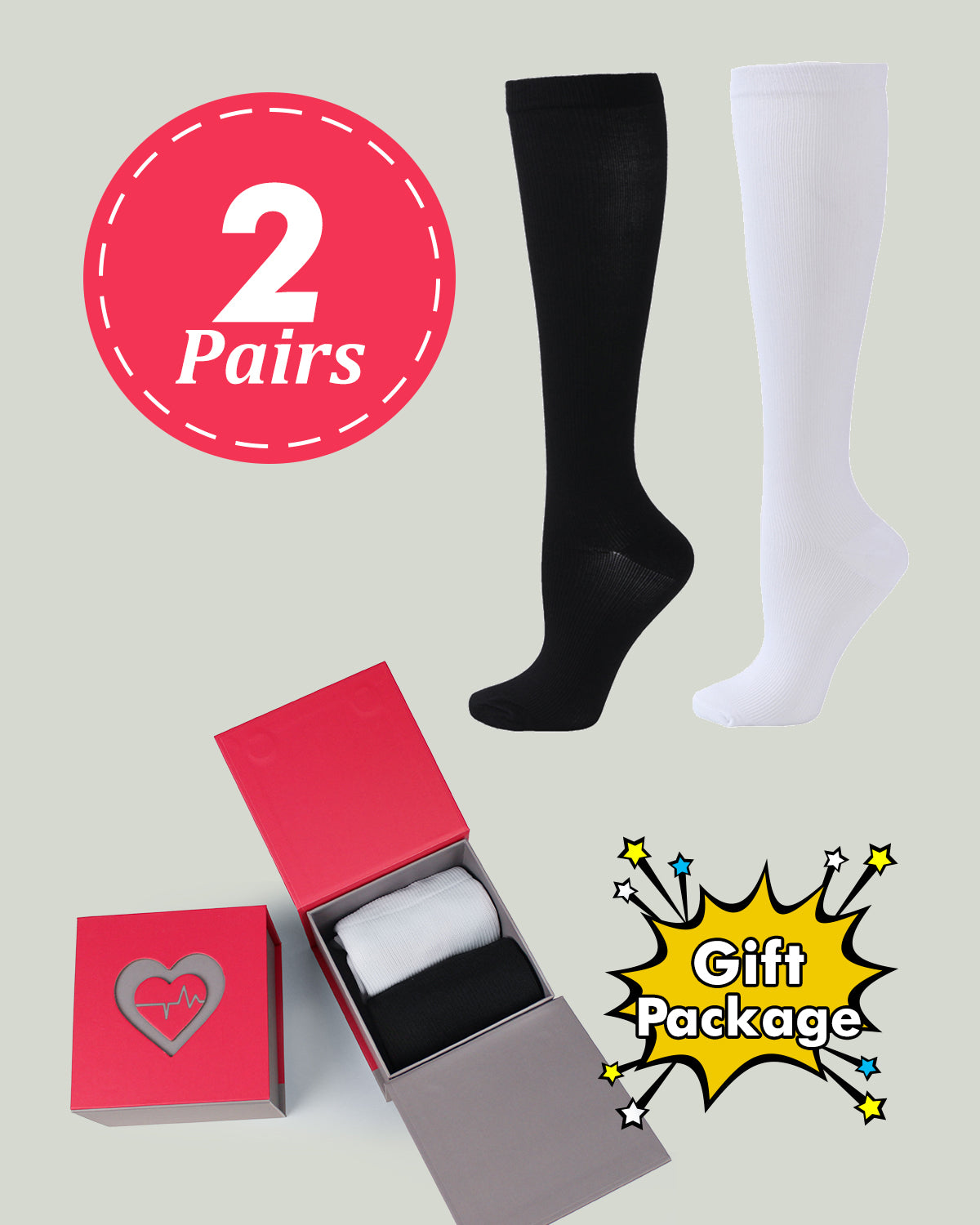 Hawkwell Pro Women's Compression Socks - Caliva Black/White