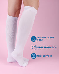 Compression Socks - Velvita White /White
