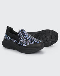 Arch Support Nurse Shoes-Gloffy Black Flower