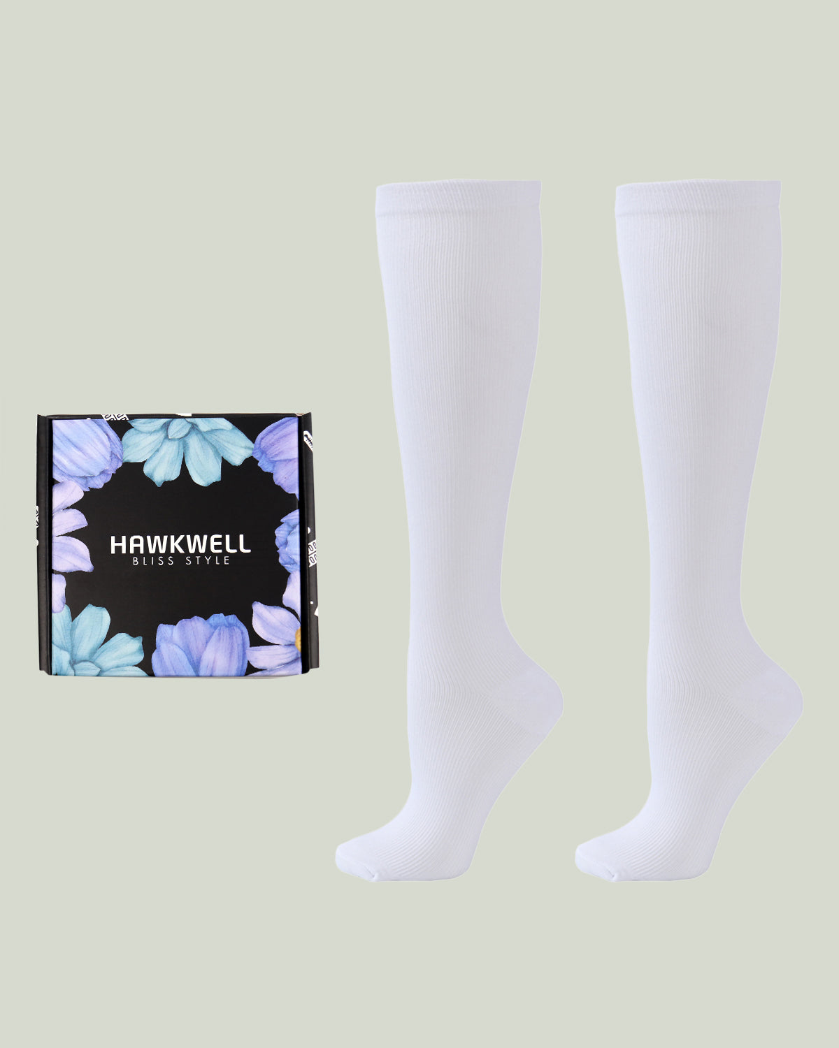 Compression Socks - Velvita White /White